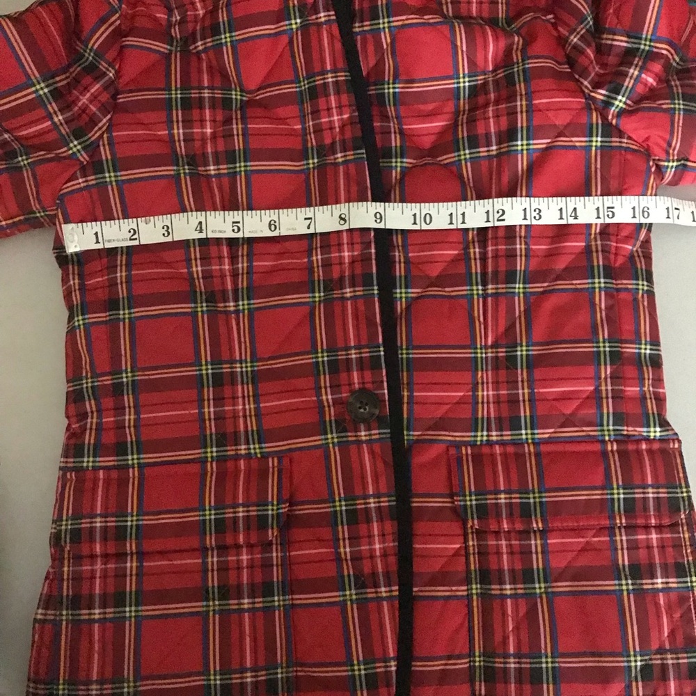 J.Crew Quilted Regent blazer-jacket red Stewart tartan w/30% recycled PrimaLoft - Picture 6 of 11